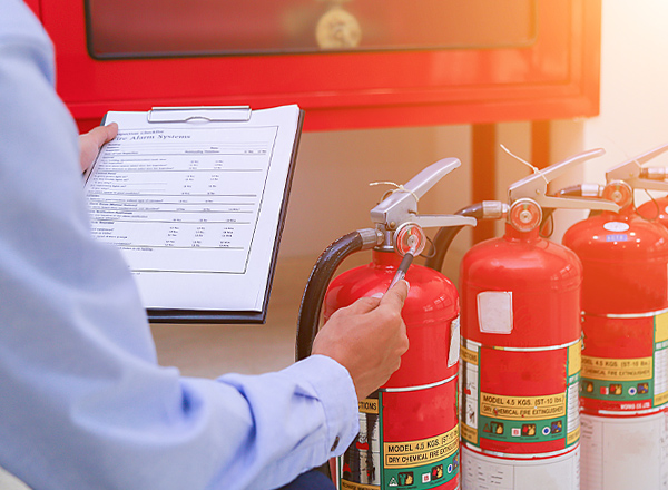 Fire extinguishers maintenance clearance and inspection