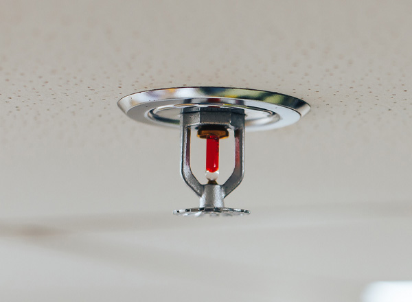 Fire Sprinkler on the ceiling