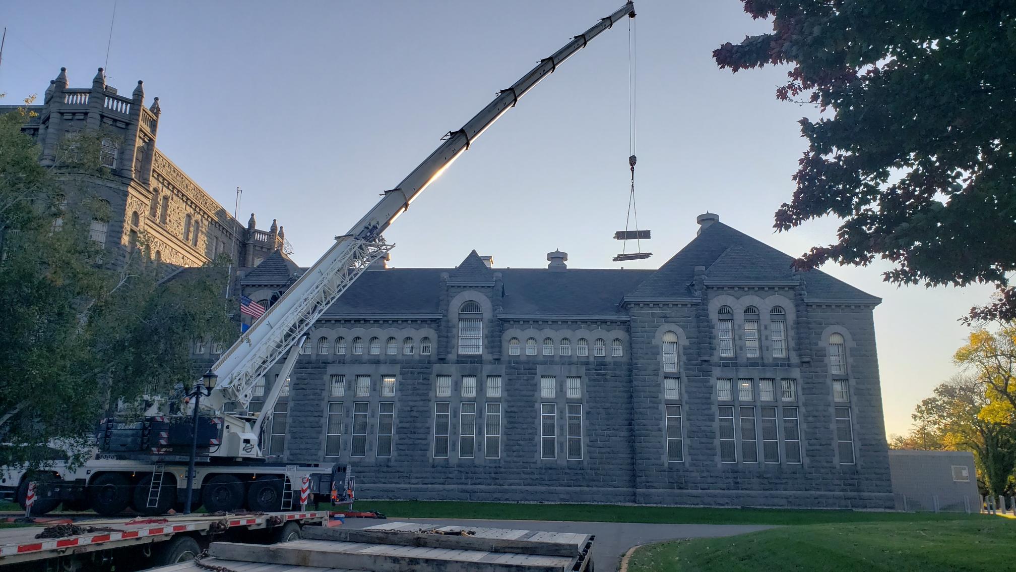 sprinkler installation at prison